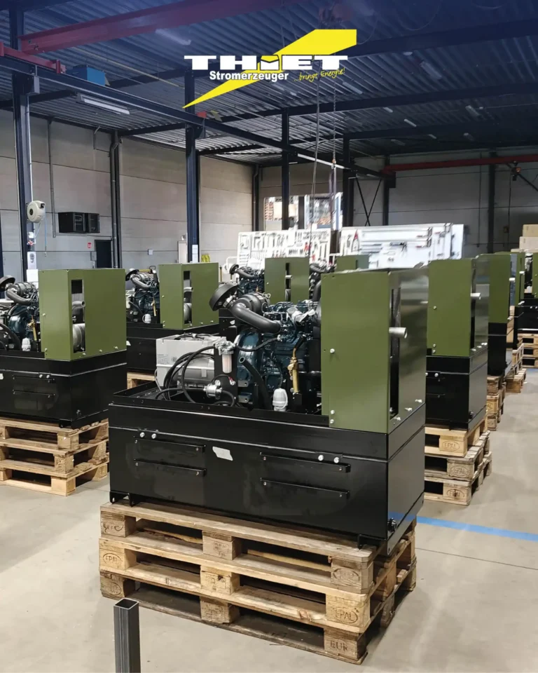 Funkmast Stromerzeuger in der Produktion