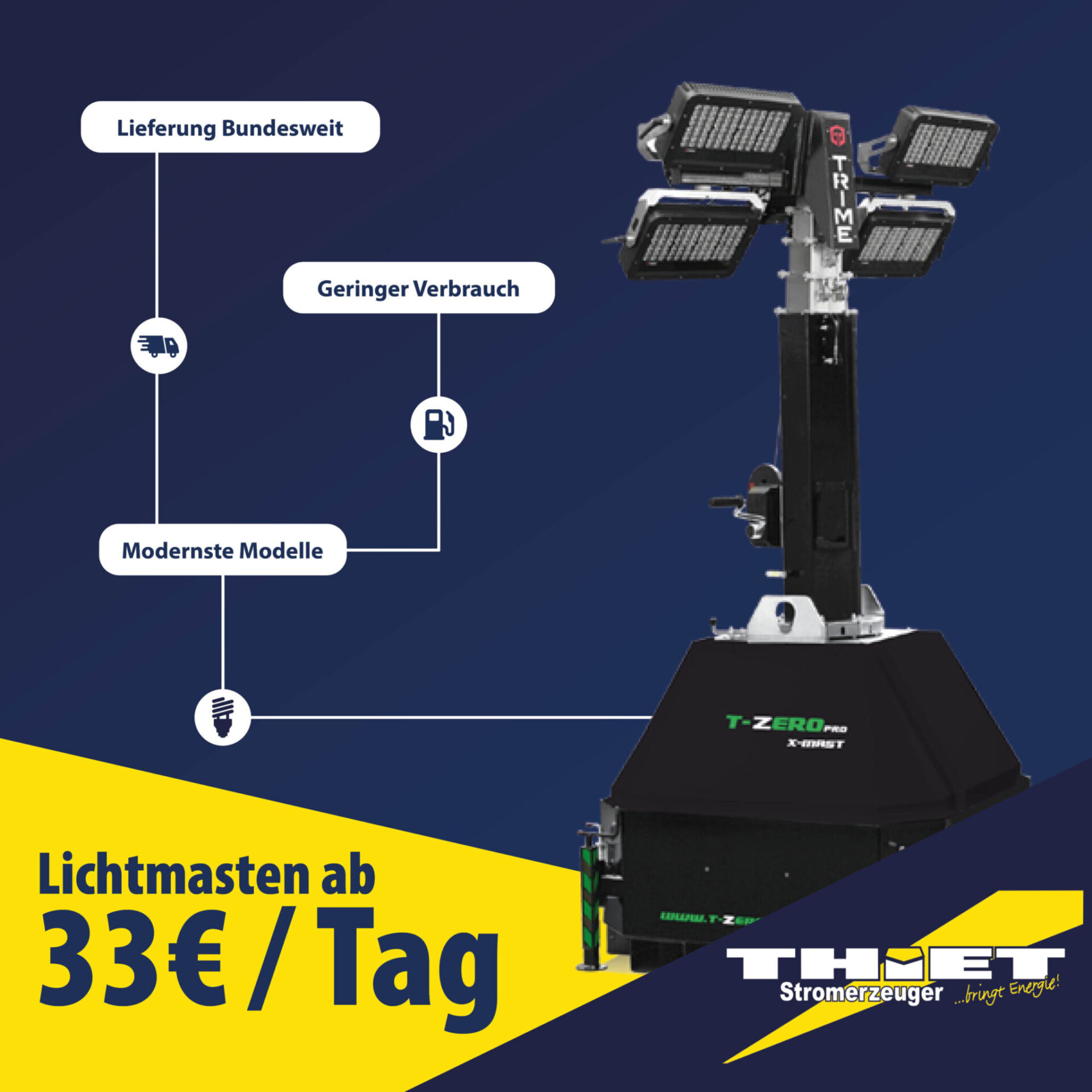 Du brauchst zuverlässige Beleuchtung für dein Event, deine Baustelle oder einen Notfalleinsatz?