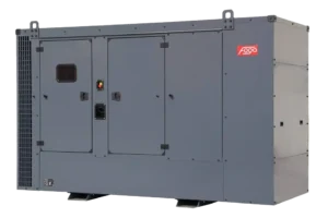 275 kVA FOGO Stationärer Stromerzeuger. Stromerzeuger für den gebraucht als Notstromanlage. Stromerzeuger mit Haube für die Geräuschisolation