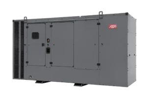 455 kVA FOGO Stationärer Stromerzeuger. Stromerzeuger für den gebraucht als Notstromanlage. Stromerzeuger mit Haube für die Geräuschisolation
