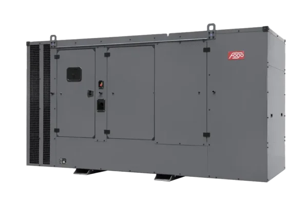 455 kVA FOGO Stationärer Stromerzeuger. Stromerzeuger für den gebraucht als Notstromanlage. Stromerzeuger mit Haube für die Geräuschisolation