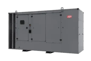 500 kVA FOGO Stationärer Stromerzeuger. Stromerzeuger für den gebraucht als Notstromanlage. Stromerzeuger mit Haube für die Geräuschisolation