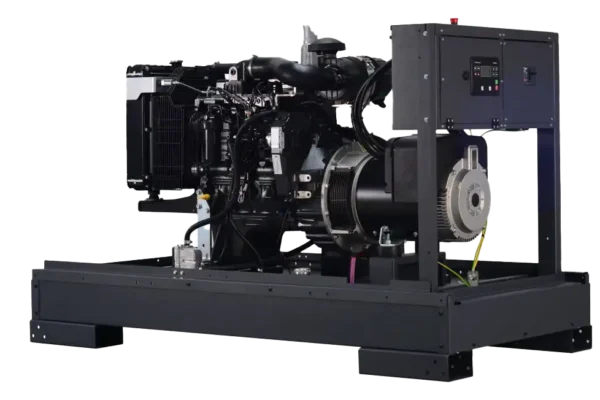 60 kVA FOGO Stationärer Stromerzeuger. Stromerzeuger für den gebraucht als Notstromanlage. Stromerzeuger ohne Haube.